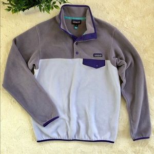 Patagonia synchilla Purple fleece snap pull over